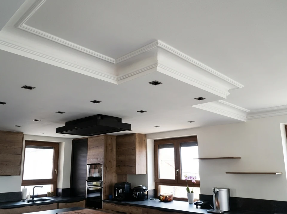 Deux artisans en salopettes travaillent dans une pièce en rénovation